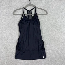 ALO Coolfit Womens Racerback Tank Top Size XS Black Gym Running Built In Bra