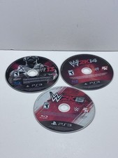 WWE 2k13, 2K14, 2K15 PS3 Video Game Lot Sports Wrestling Multiplayer