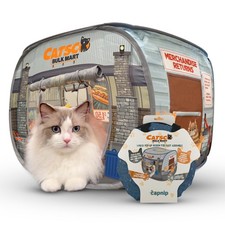 Cat House Tent Indoor Pop-Up House Catnip Toy Shopping Mart Theme Bulkmart