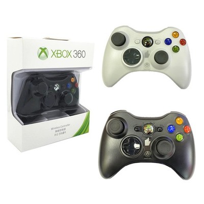 Xbox 360 Wireless Controller Gamepad Black White Vibration 2.4GHz OEM