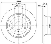 2X Hella Pagid Bremsscheibe PRO 8DD 355 133-481 FüR Mazda CX 30 DM DT ED ED5W