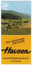 Prospekt Hausen f&uuml;r erholsame Ferien Kurhessen Pension Feldmann Kn&uuml;llwald