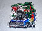 VINTAGE RATFINK BROKEN HEART💔& CAR DR  12" METAL RAT FINK ED ROTH GASOLINE SIGN