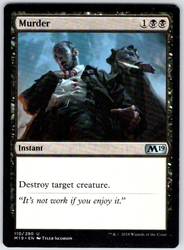 Murder 110 Uncommon Core Set 2019 Magic: The Gathering Near Mint