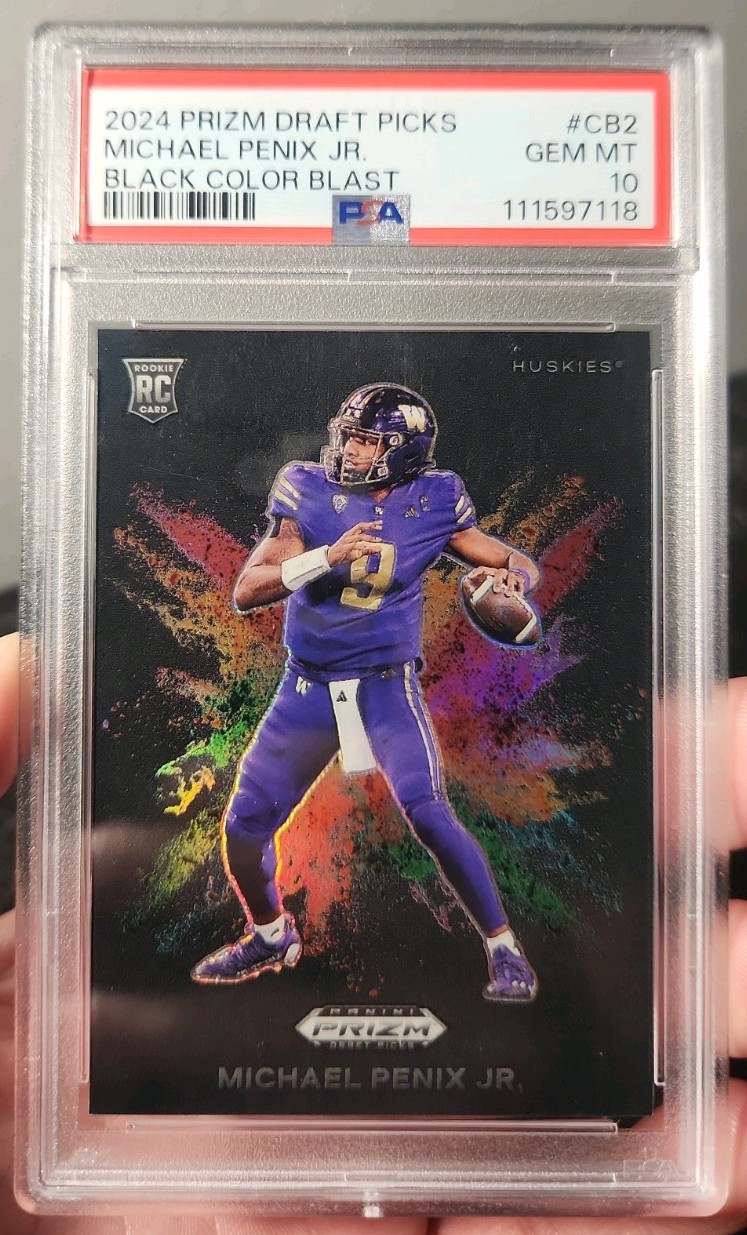 Michael Penix Panini Prizm Draft Picks Black Color Blast #CB2 Base