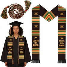 Class of 2026 Decor Graduation Stole Black Large Black Girl Magic Sash Senior