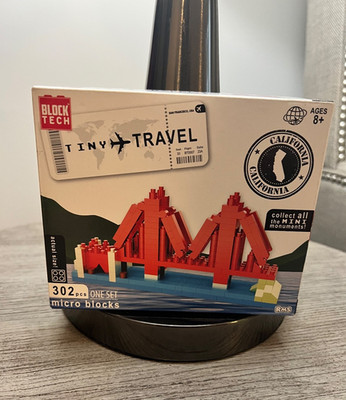 TINY TRAVEL Golden Gate Bridge California Micro Blocks 302 PCS BLOCK TECH, NIB