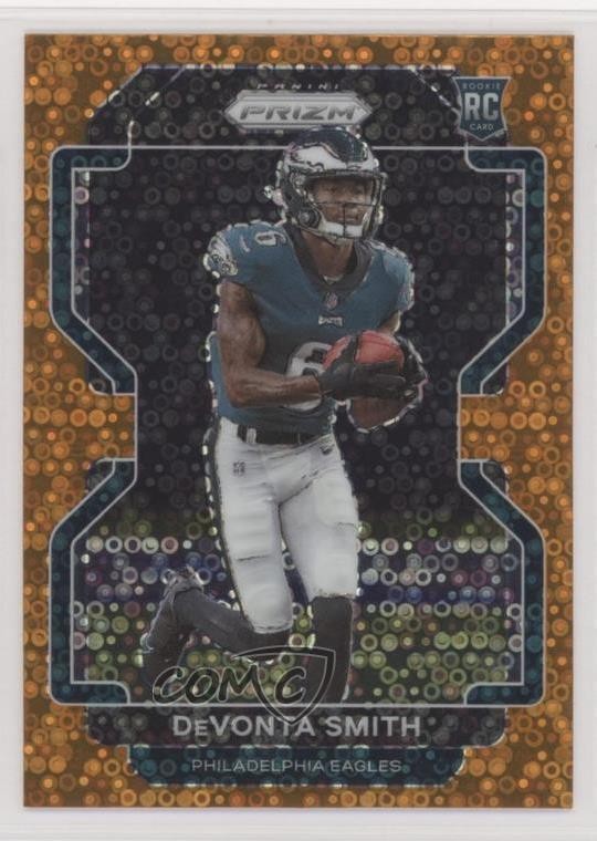 2021 Panini Prizm Rookie Orange Disco Prizm DeVonta Smith #335 18jt