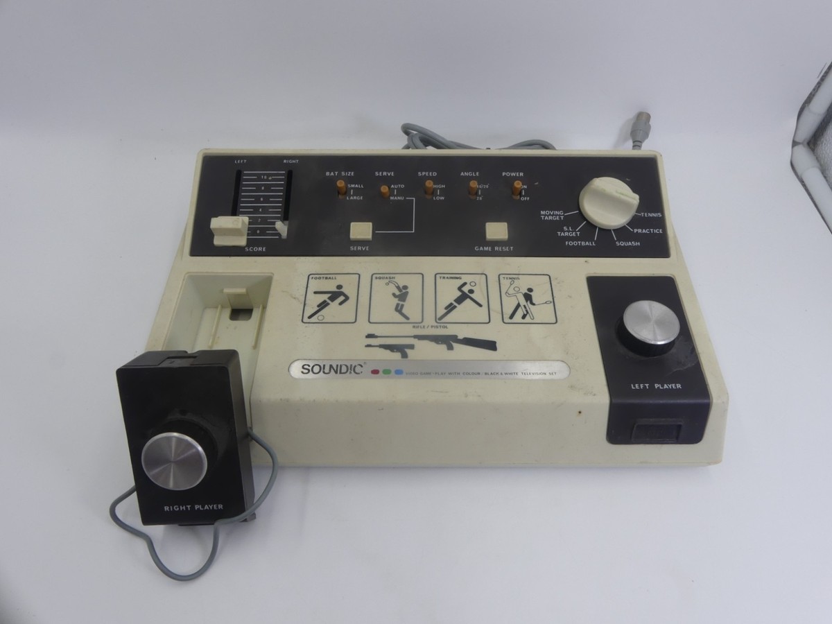 Console PONG SOUNDIC Vintage 1977 – 6 Jeux Intégrés – Avec Boîte – Pour Pièces/réparation