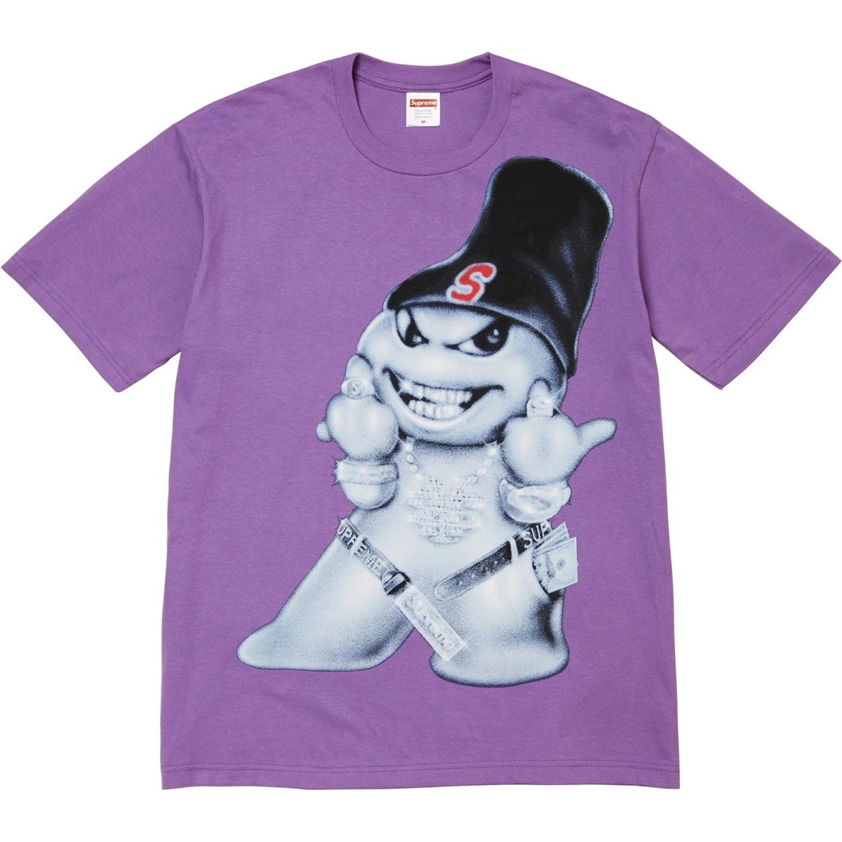 supreme 25aw man Tee Sサイズ SUPREME SNOWMAN TEE Purple T-Shirt FW25 Graphic Print Original