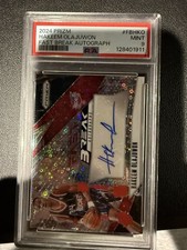 2024-25 Panini Prizm Hakeem Olajuwon Fast Break Autograph FB-45 PSA 9 Rockets