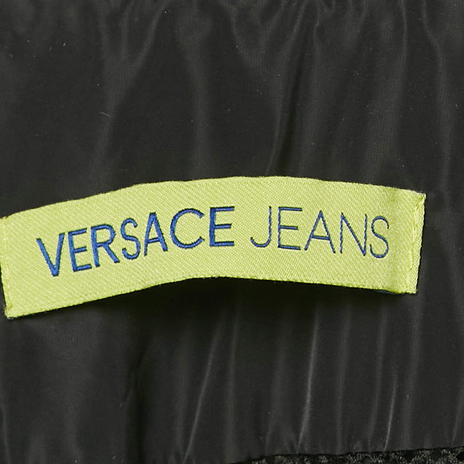 Versace Jeans Black Side Stripe Synthetic ZipUp Jacket M thumbnail 4