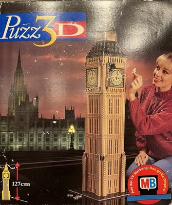 MB - 3D Puzzle - Big Ben - 1483 Teile 1,27m Hoch von 1995!