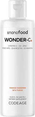 Codeage Liquid Vitamin C 1000mg,Vitamins D3,E&Zinc,Rose HIPS,Quercetin,Echinacea