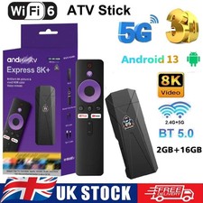 8K Dual WiFi 6 TV Stick Android 13 5G Smart TV Box 2G+16G Streaming Media Player
