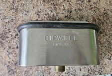 DipWell 10" Stainless Steel With Rubber Lip Ice Cream Scoop Dipper Cleaner Well