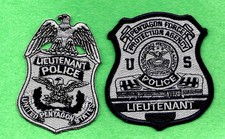 2  U.S. PENTAGON PATCHES -ONE RARE OLD STYLE - BOTH FULLY EMBROIDERED- NICE SET