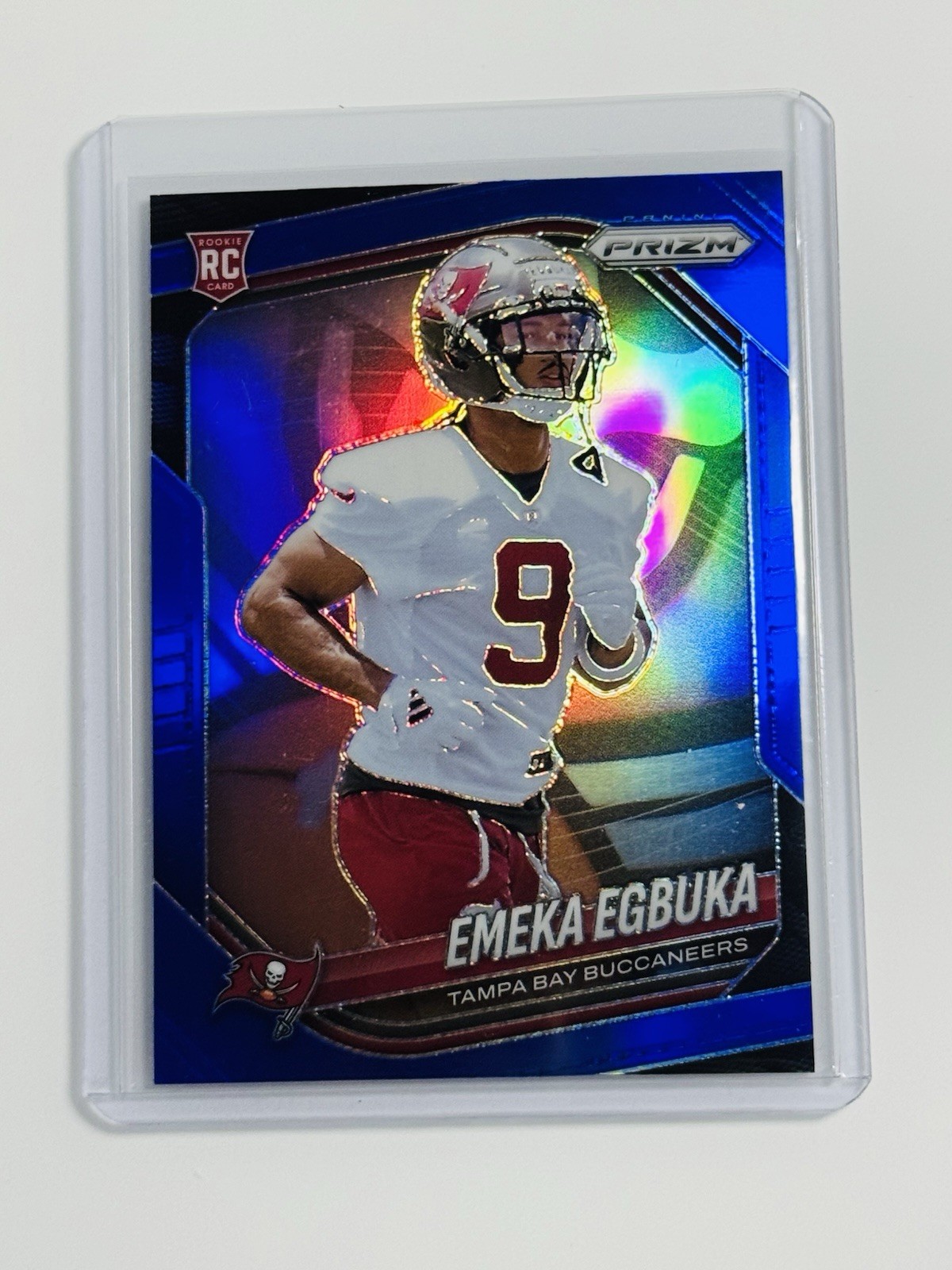 2025 Panini Prizm - Rookies Emeka Egbuka #351 Blue Prizm (RC) SP Rare