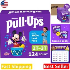 Durable Pull-Ups Boys Training Underwear 124ct 2T-3T 16-34lbs Leak Protection