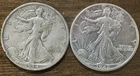 Walking Liberty Half Dollar Lot Of 2 1934-S And 1942