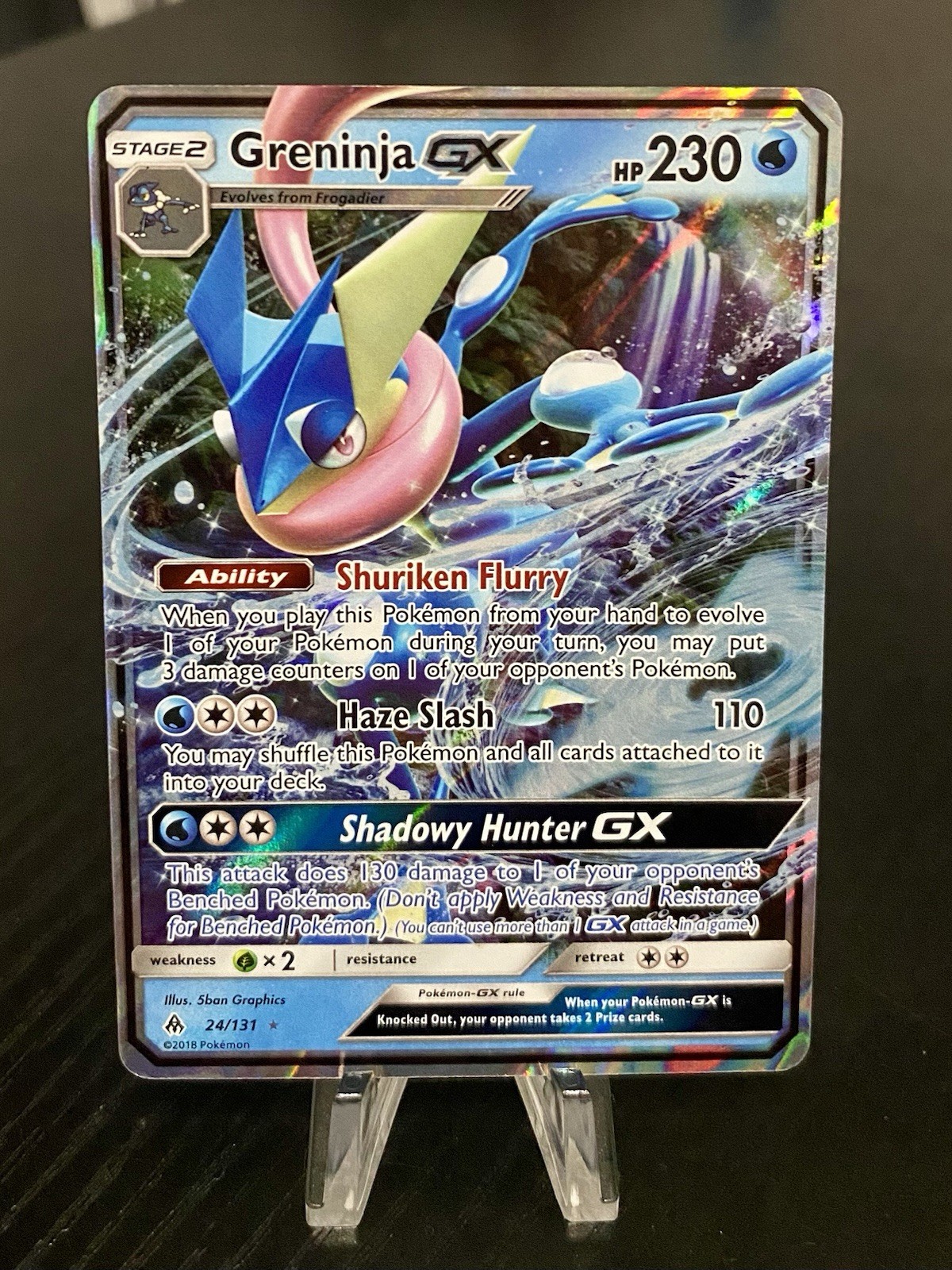 Pokemon TCG Greninja GX 24/131 Forbidden Light Sun & Moon Ultra Rare Holo Rare