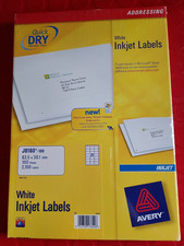 Avery Inkjet Address Labels QuickDRY 63.5x38.1mm 21 Per Sheet White Pack of 2100