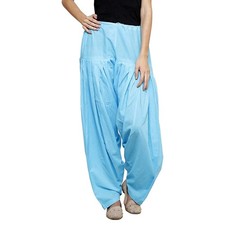Women's Cotton Patiala Regular Fit Salwar Pants Regular Sky Blue Color