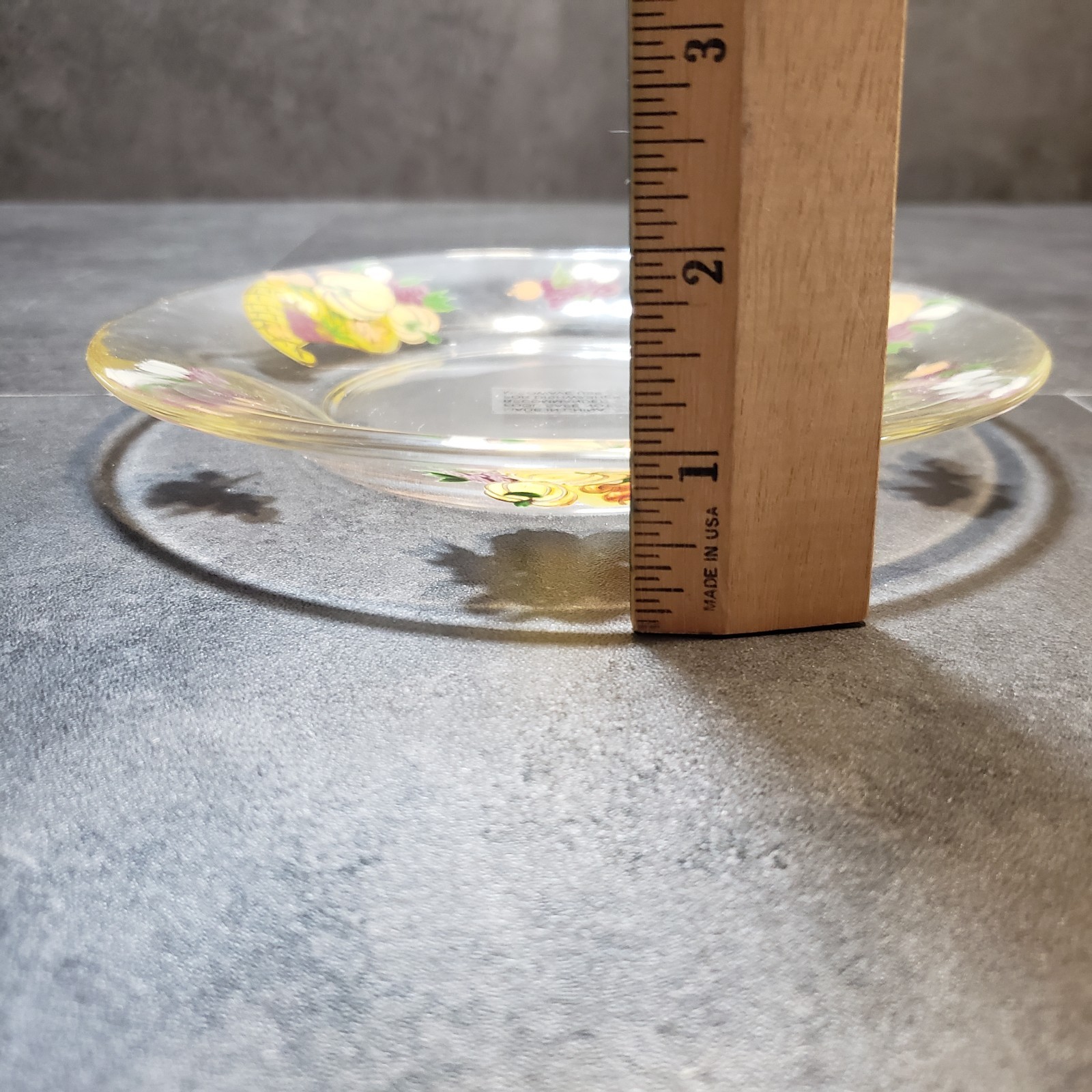 Thanksgiving Dessert Plates Cornucopia Hand Painted