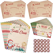 10 Sets Christmas Official Letter from Santa Nice List Certificate for Kids Chri