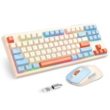 4G Wireless RGB Backlit Keyboard and Mouse Combo for Windows, Android, MacOS