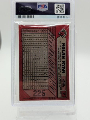 Nolan Ryan Hand Signed / Autograph 1989 Bowman Tall #225 - PSA - Picture 12 of 14
