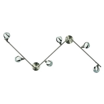 Energiespar Spotleiste 6x E14 7W Silber Glas Schwarz Weiß Schwenkbar 195cm - Bild 1 von 2
