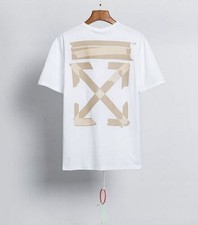 OFF WHITE OW Graffiti arrow Print Casual Short Sleeve Tee Top Unisex T-Shirt UK