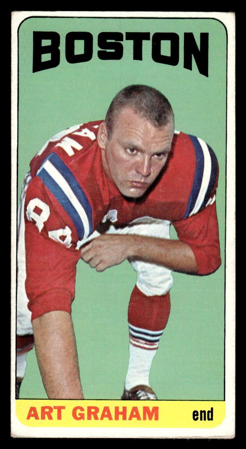 1965 TOPPS ART GRAHAM 11 VG SP SET BREAK FOOTBALL BOSTON PATRIOTS