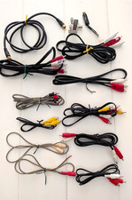 LARGE LOT OF AUDIO VIDEO CABLES Plus TV Cable, Splitter 