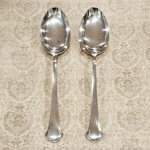 Two Towle Sterling Silver Flatware, Chippendale, Serving Spoons, 8 1/2 inches