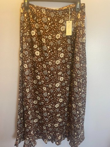 NWT Rylee + Cru Women's Small Back-Zip Slit Skirt
