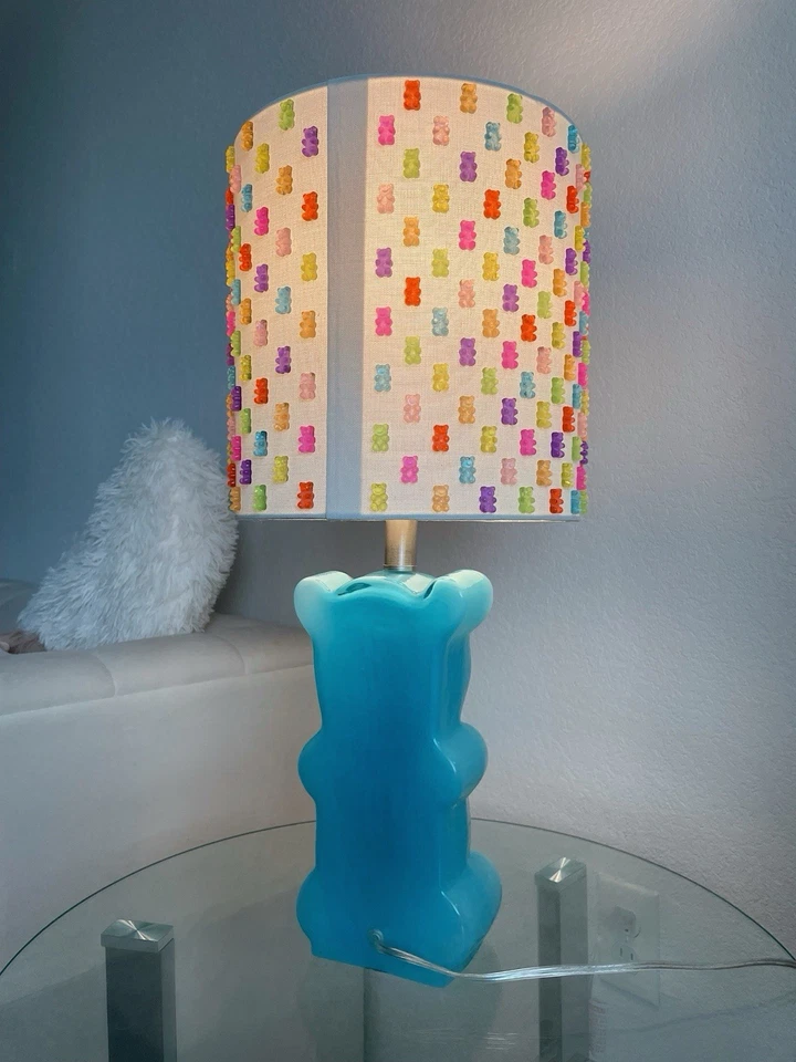 NEW Gummy Bear Lamp with Decorated Lampshade (BLUE) - Image 2 of 4