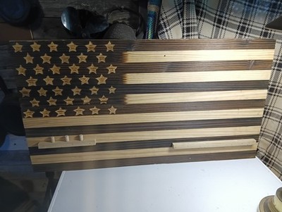 36x20 HANDMADE RUSTIC AMERICAN FLAG KEY HOLDER SIGN DISPLAY DECOR HOLDERS