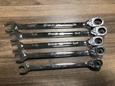 Snap-on SOXRR Series 12 Point SAE Reversible Ratcheting Wrench 5Pc Set [Used]