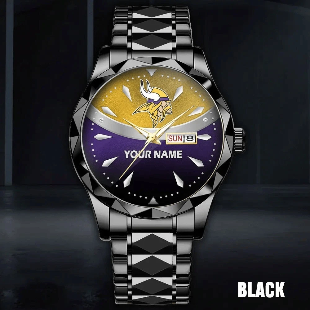 Personalized Minnesota Football Vikingss Team Men Alloy Luxury Quartz Watch Gift