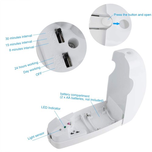 Automatic Adjustable Fragrance Dispenser, Home Indoor Wall-mounted Automatic ... - Picture 5 of 9