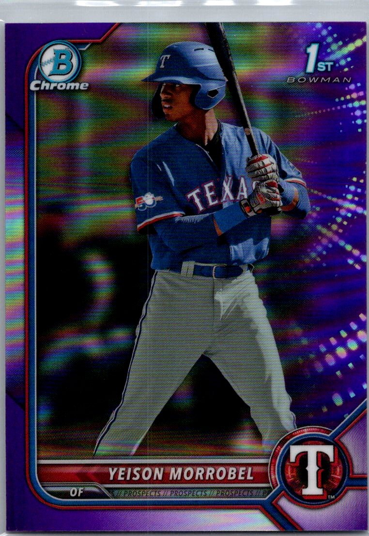 2022 Bowman Chrome #BCP-200 Yeison Morrobel Prospects Purple Refractor #/250