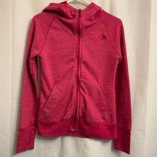The North Face Women's Pink Heather Full Zip Hoodie Activewear Sweatshirt Small