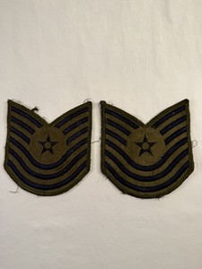 US Air Force Tech Technical Sergeant Rank Chevron Pair (2) BDU Patches USAF