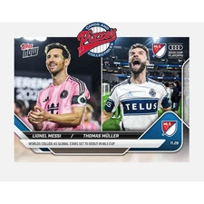 Lionel Messi / Thomas Müller MLS Cup Debut 2025 MLS Topps NOW Card 138 Presale