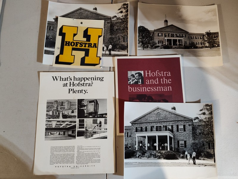 Hofstra Hi Res Photos, Packets, Vintage Sticker RARE 1960s! College Uni NY