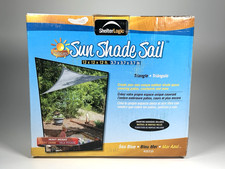 NEW! ShelterLogic Sun Shade Sail Triangle 12 x 12 x 12 ft Heavyweight Sea Blue