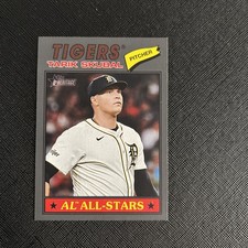 2026 Topps Heritage #281 Tarik Skubal - Dark Gray Border SP - UNNUMBERED / 1935