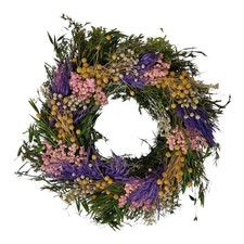 Getrockneter Blumenkranz 24 cm Durchmesser Nat&uuml;rliche Blumen und Gr&auml;ser